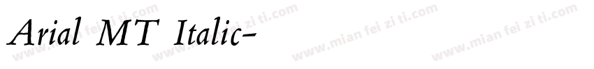 Arial MT Italic字体转换